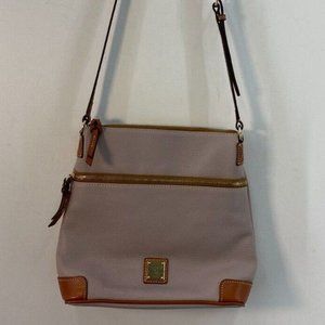 Dooney & Bourke Lilac Pebbled Leather  Adjustable Strap Crossbody Purse Bag